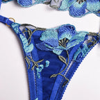 Дамски комплект Blue Flowers SS25-Дамски комплект от три части Blue Flowers SS24'-Thedresscode