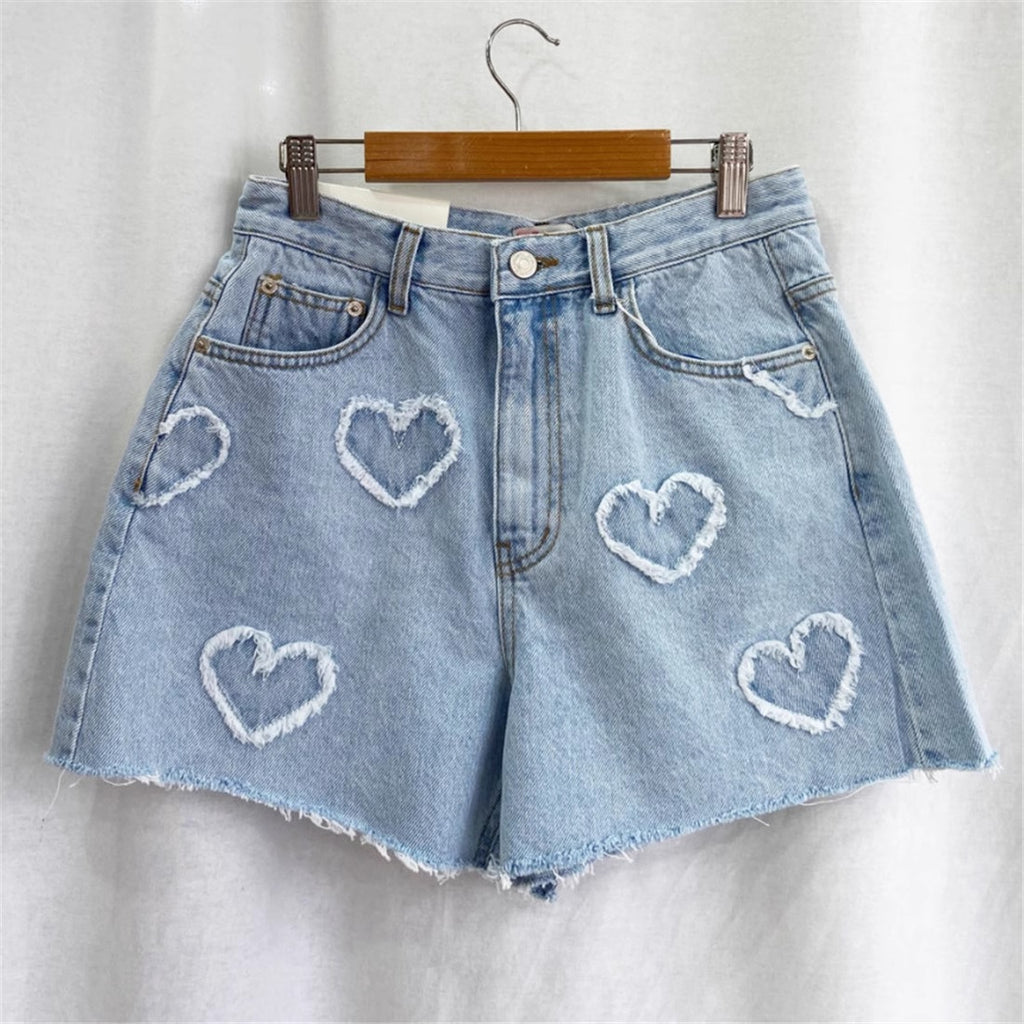 Дамски къси панталони Denim Heart 24'-Дамски къси панталони Denim Heart 24'-Thedresscode