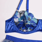 Дамски комплект Blue Flowers SS25-Дамски комплект от три части Blue Flowers SS24'-Thedresscode