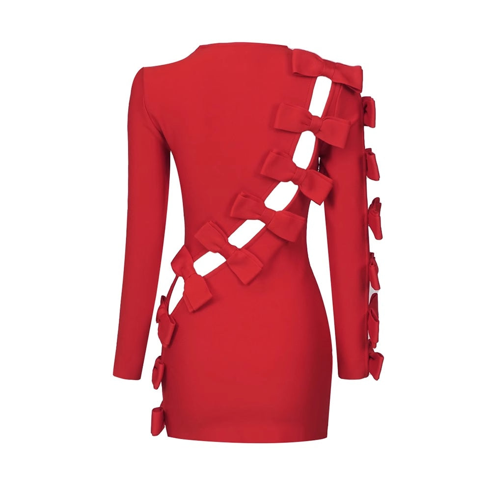 Дамска рокля Red Ribbons 24'-Дамска рокля Red Ribbons 24'-Thedresscode