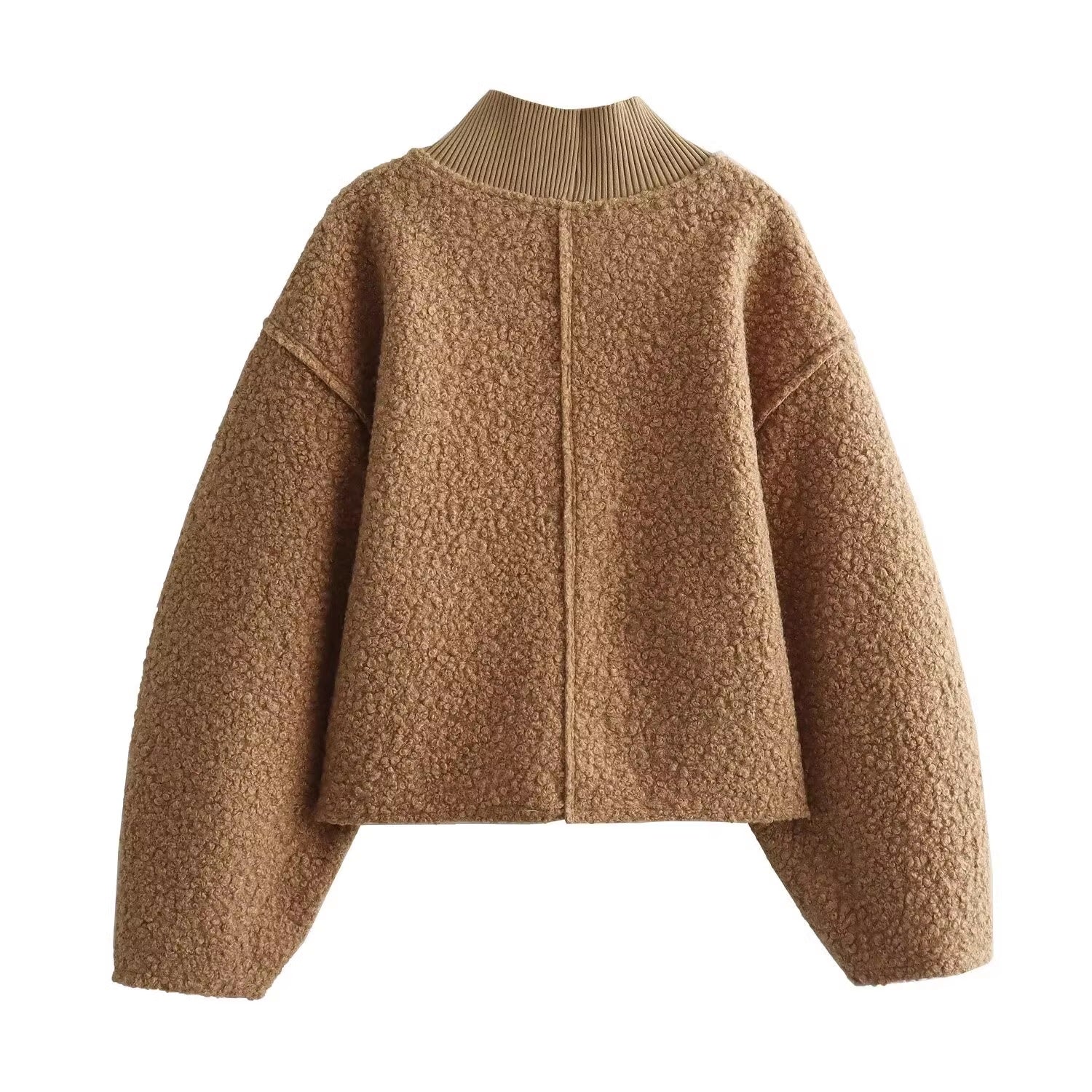 Дамски пуловер Brown Bouclé 24'-Дамски пуловер Brown Bouclé 24'-Thedresscode