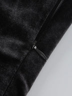 Дамска рокля Black Crystal FW 2026-Дамска дълга кадифена рокля Black Crystal 24'-Thedresscode