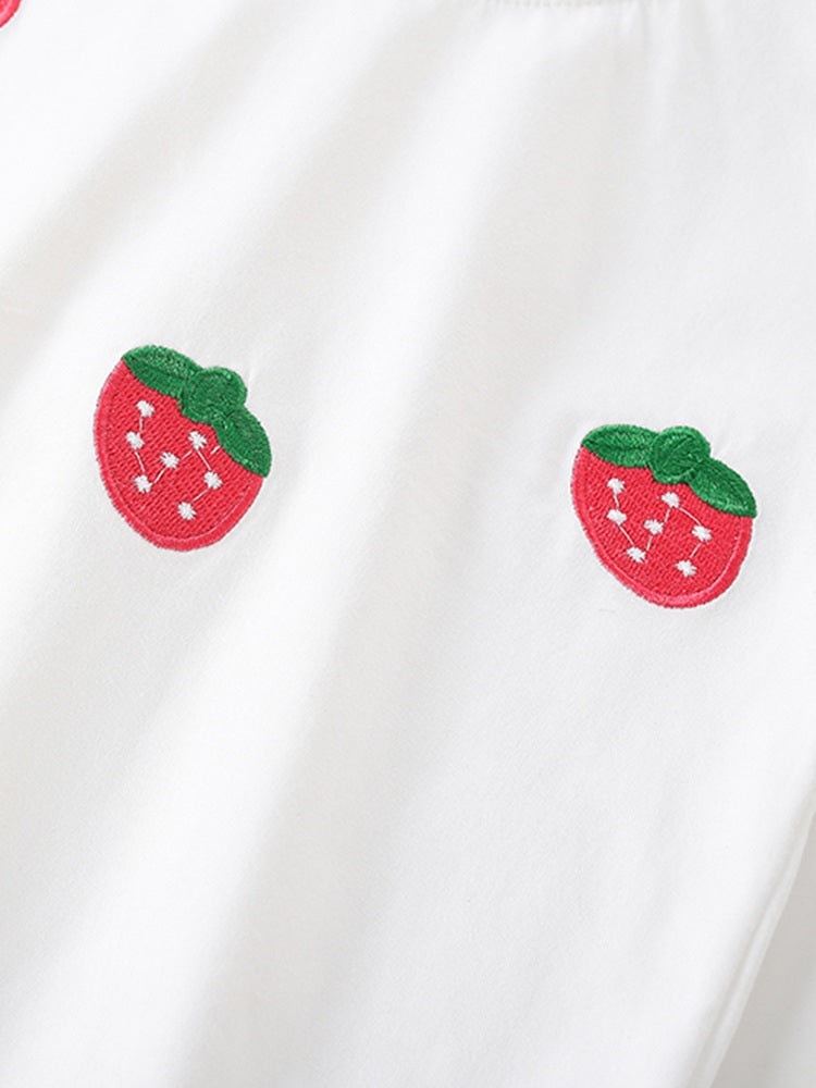 Детска тениска Embroidered Strawberries 24'-Детска тениска Embroidered Strawberries 24'-Thedresscode