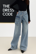 Дамски дънки SKIRT FW 2026-Дамски дънки Buttons SS24'-Thedresscode