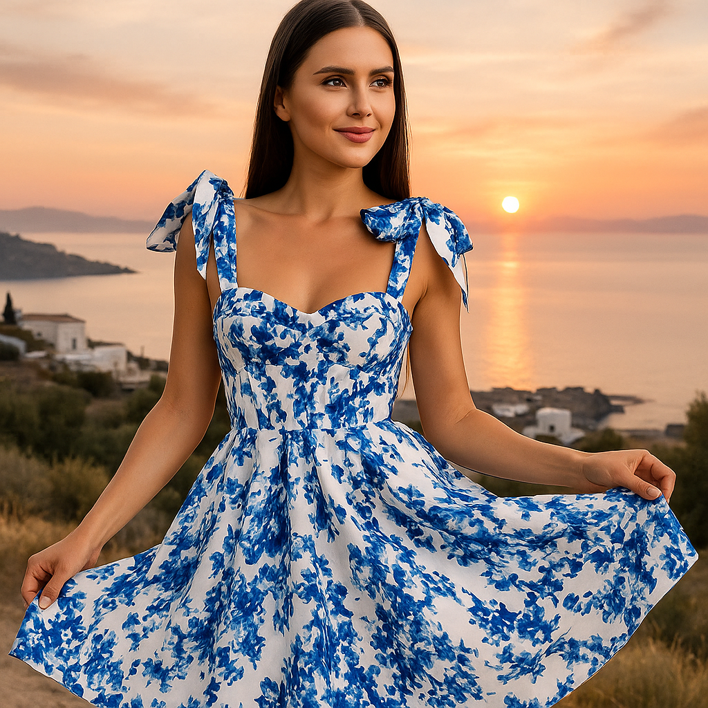 Дамска рокля Floral Symphony SS25-https://detail.1688.com/offer/859541717103.html?spm=a360q.8274423%2Fnew.goods.productimage-Thedresscode