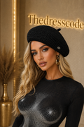 Дамска шапка Paris Beret Black SS26