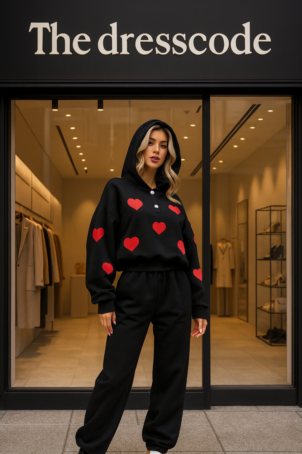 Дамски суичър Red Pulse FW 2026-Thedresscode