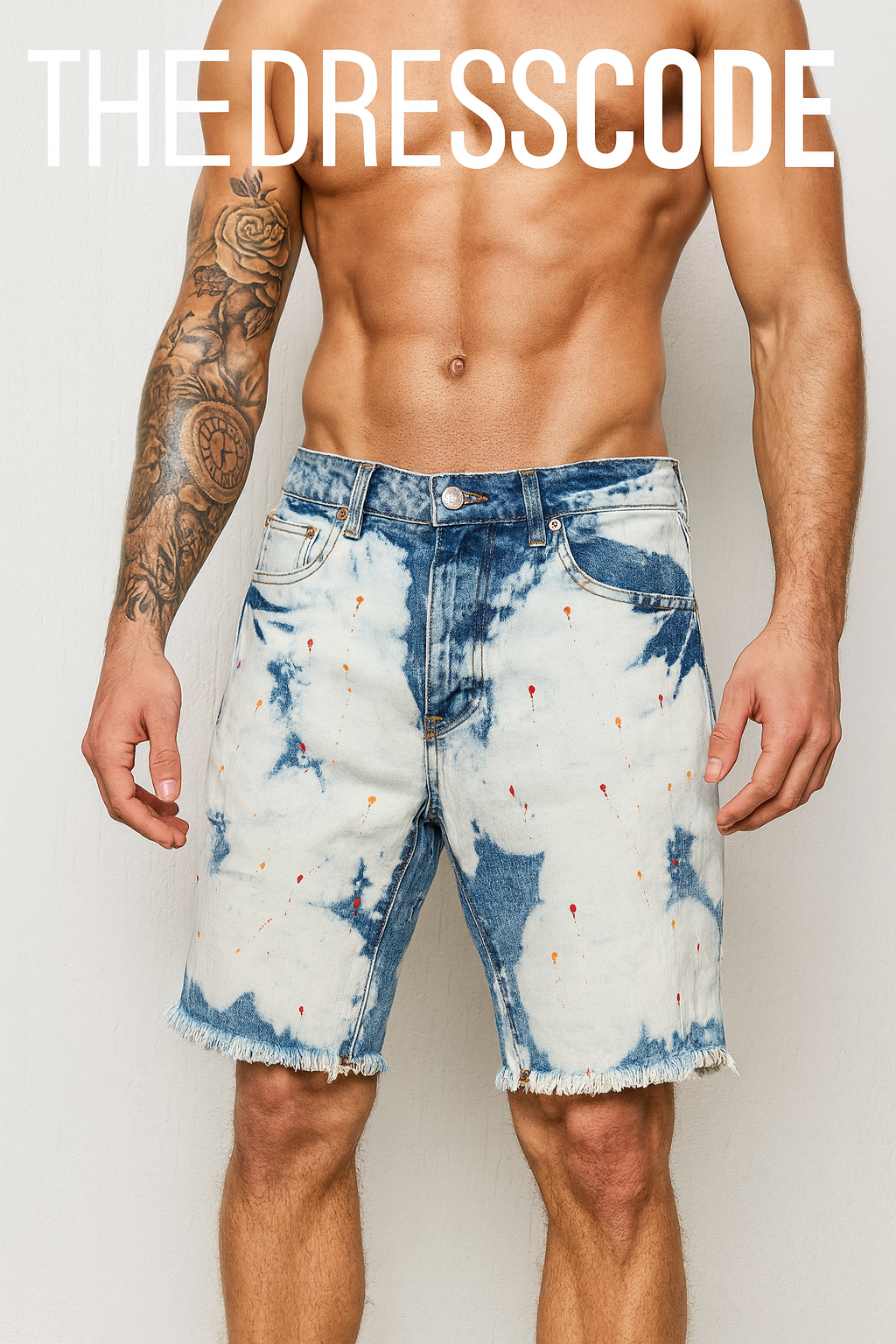 Мъжки къси дънки Acid Splash SS26-Thedresscode
