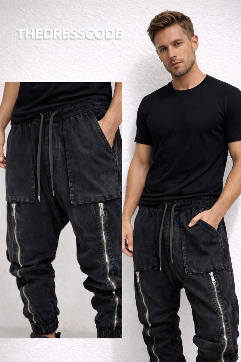Мъжки панталон Denim zipper FW 2026-https://shorturl.at/ZOpL3-Thedresscode