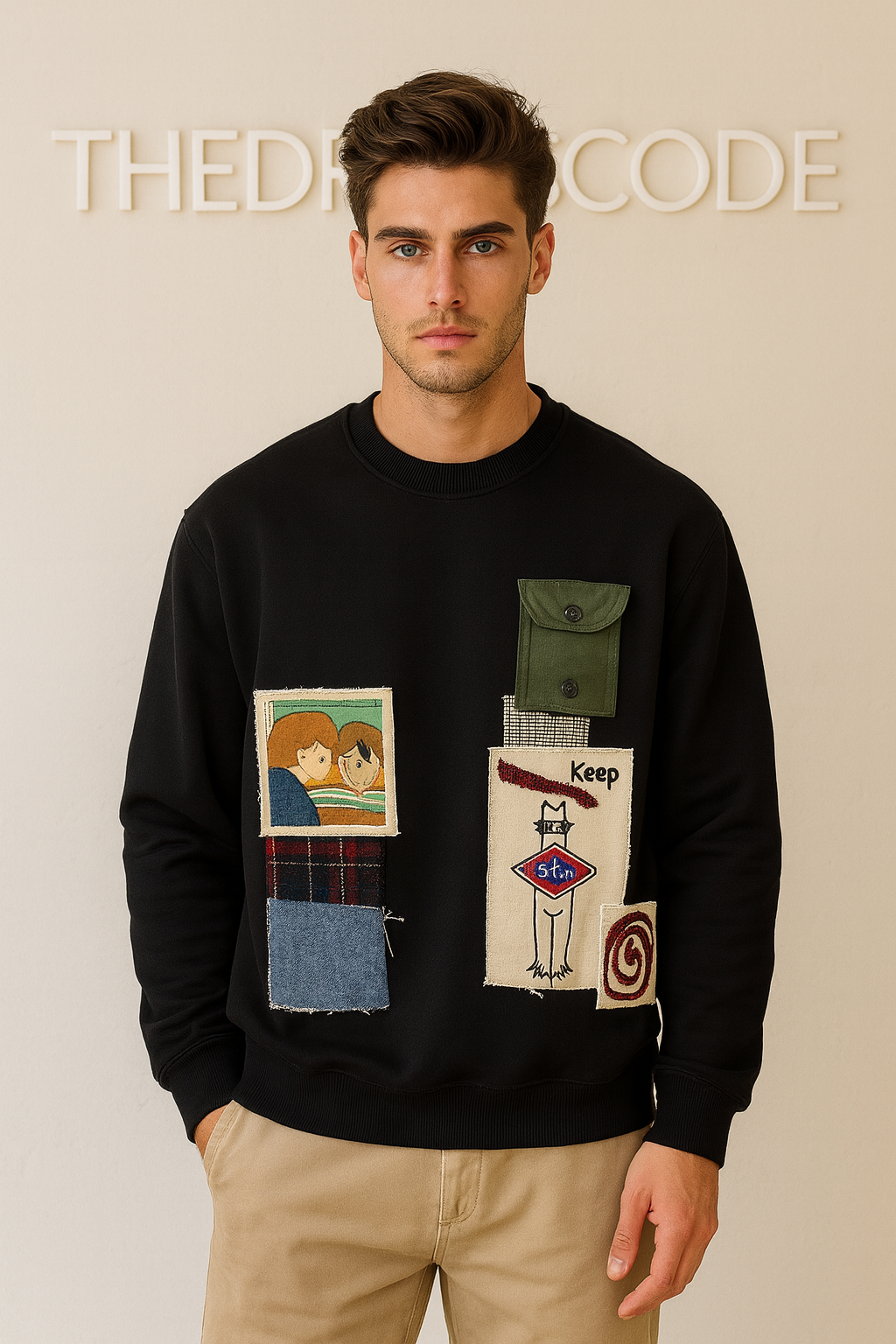 Мъжка блуза patchwork SS26-Thedresscode