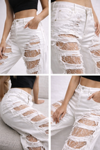 Дамски дънки White REBEL SS26