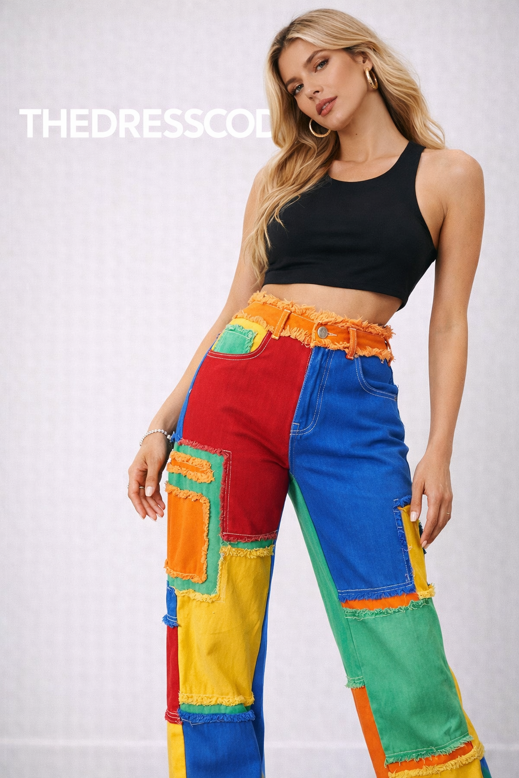 Дамски дънки COLOR BLOCK SS26