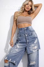 Дамски дънки SLIT ICON SS26