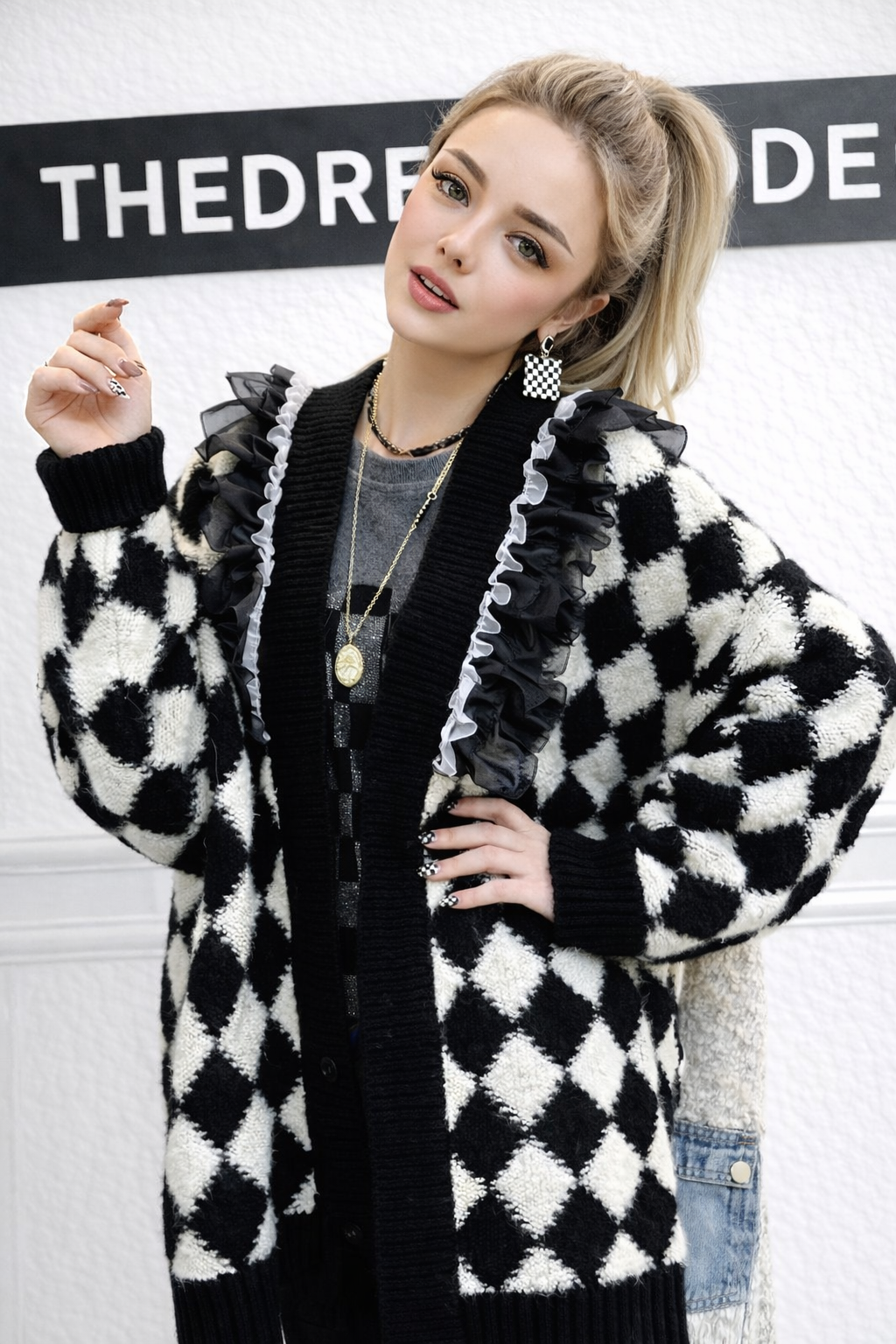 Women's cardigan Elegance in Checkmate NEW COLLECTION