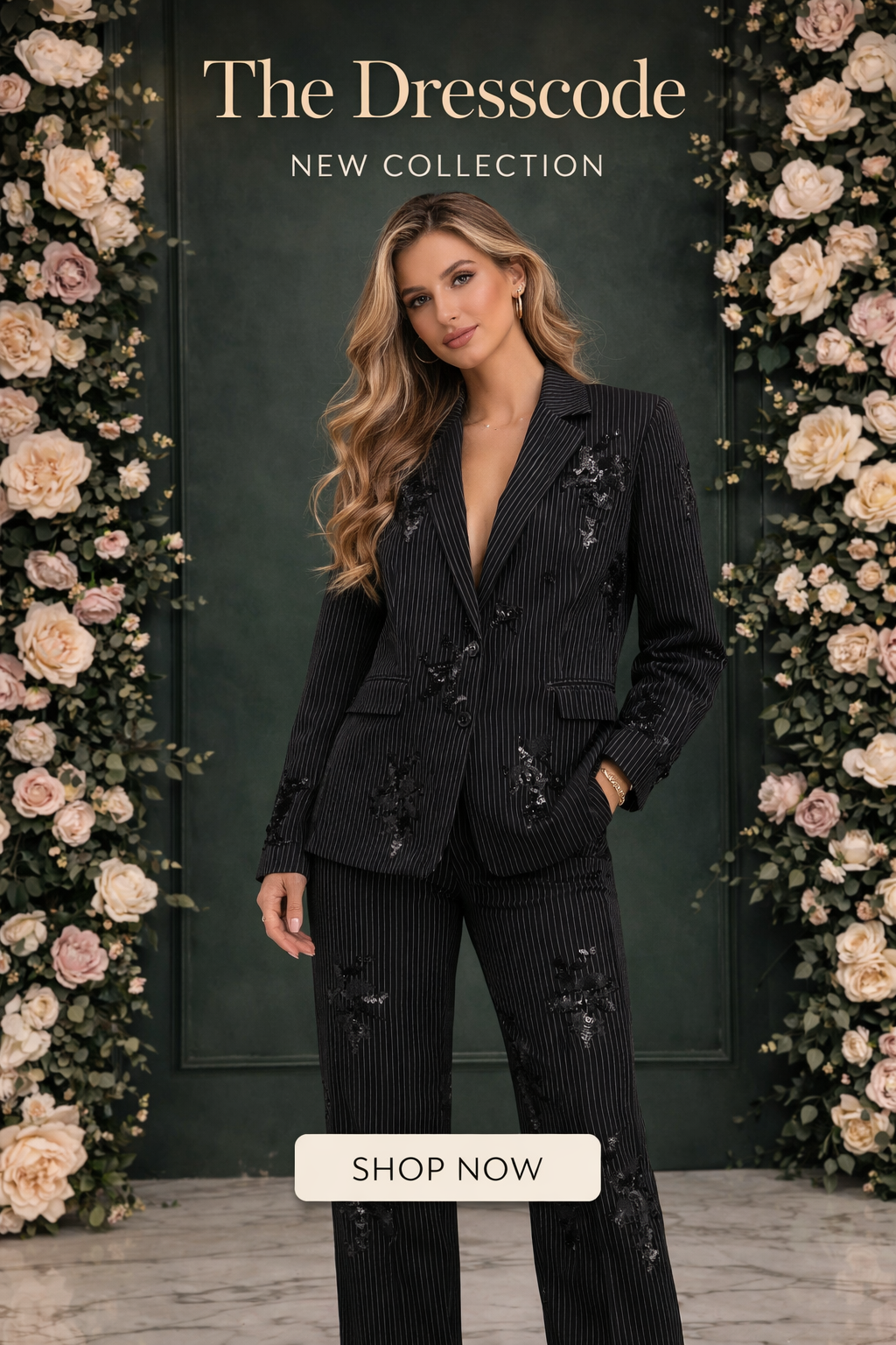 Дамски комплект Pinstripe Glam SS27