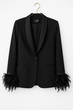 Дамски блейзър с пера FW 2026-Дамски блейзър с пера 24'-Thedresscode