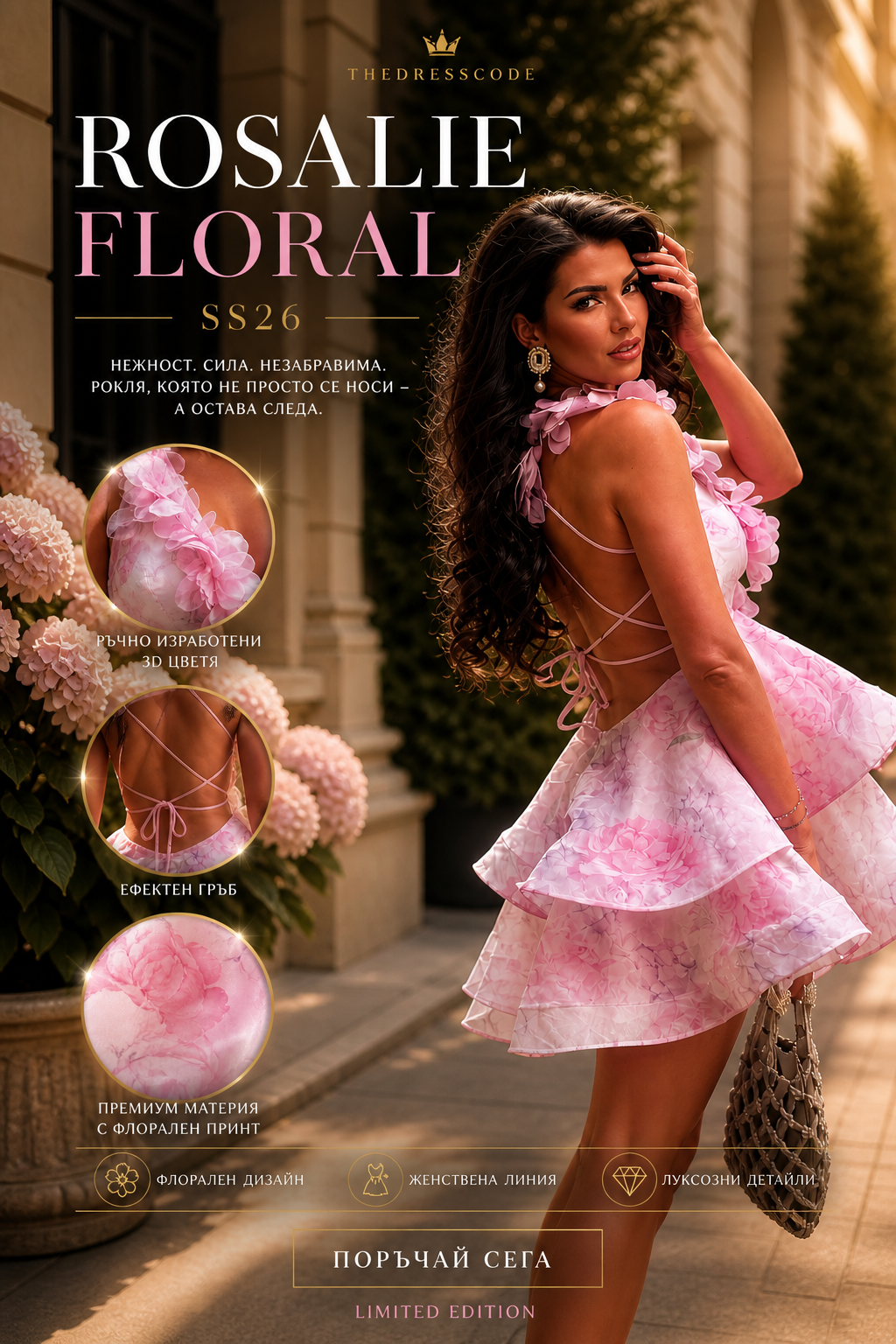 Дамска рокля Rosalie Floral SS26