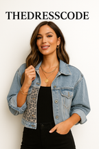 Дамско яке Denim Leopard SS 2026-Thedresscode