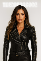 Дамско кожено яке SX SPIKES SS 2026-Thedresscode