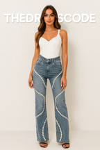 Дамски дънки Crystal Legs AW 2026-Thedresscode