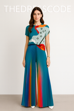 Дамски панталон Multicolor Blue SS26