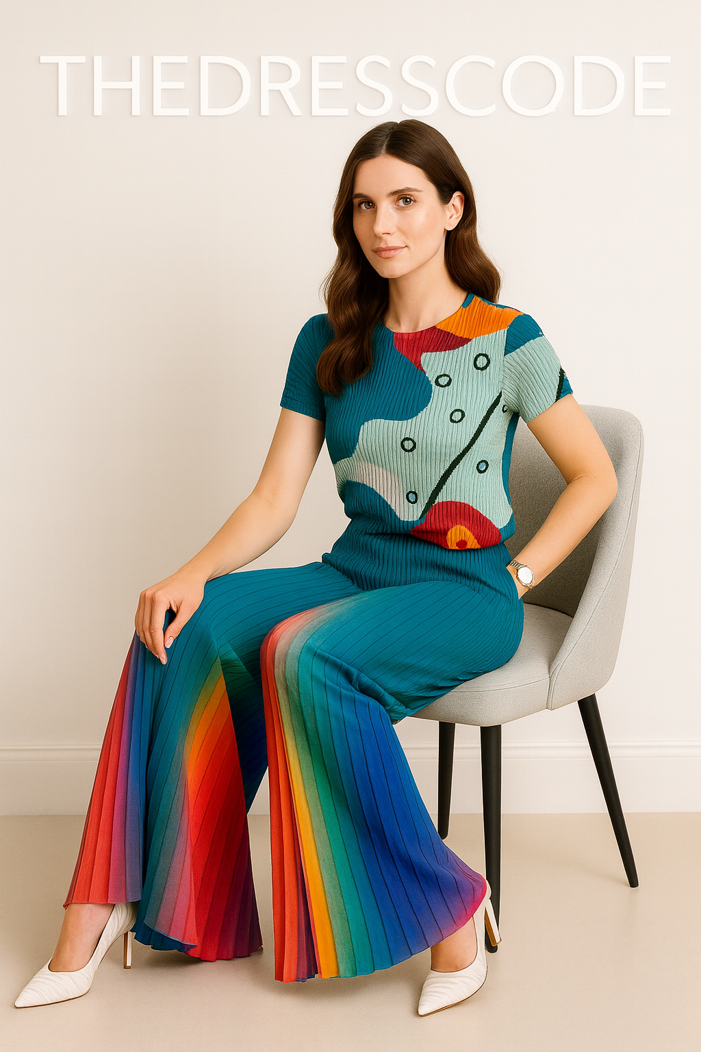 Дамски панталон Multicolor Blue SS26