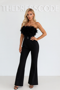 Дамски гащеризон Feathers Black SS26-Thedresscode