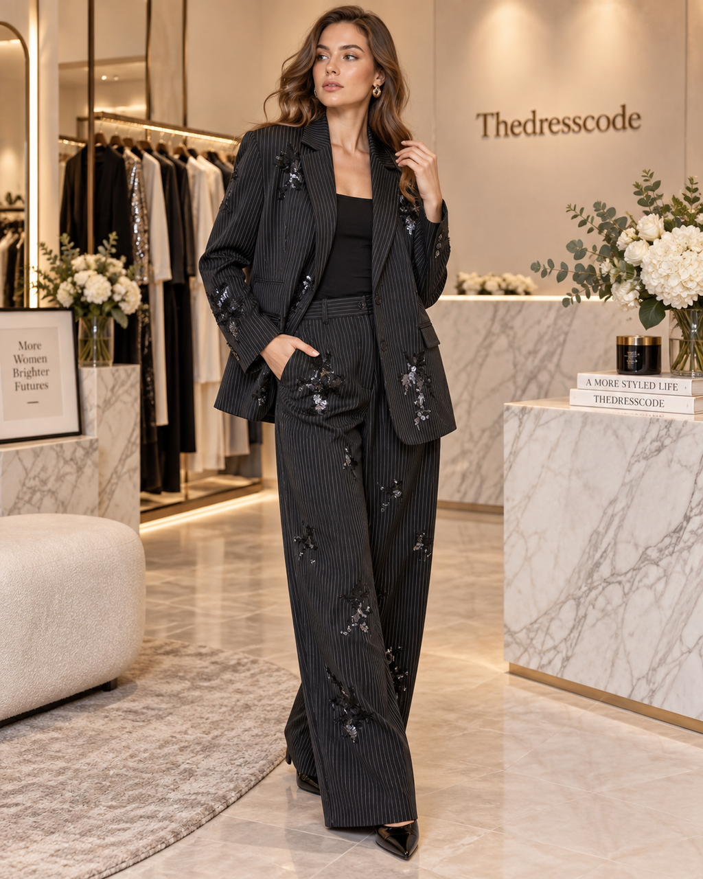 Дамски комплект Pinstripe Glam SS27
