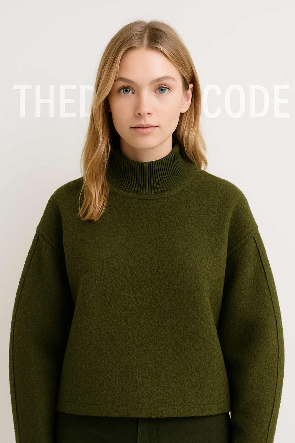 Дамски пуловер Green Bouclé FW 2026-Дамски пуловер Green Bouclé 24'-Thedresscode