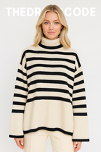 Дамски пуловер - Stripe **SALE 24**-Thedresscode