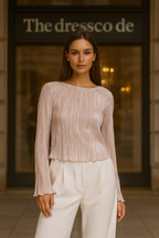 Дамска риза Noir Plissé FW 2026-Thedresscode