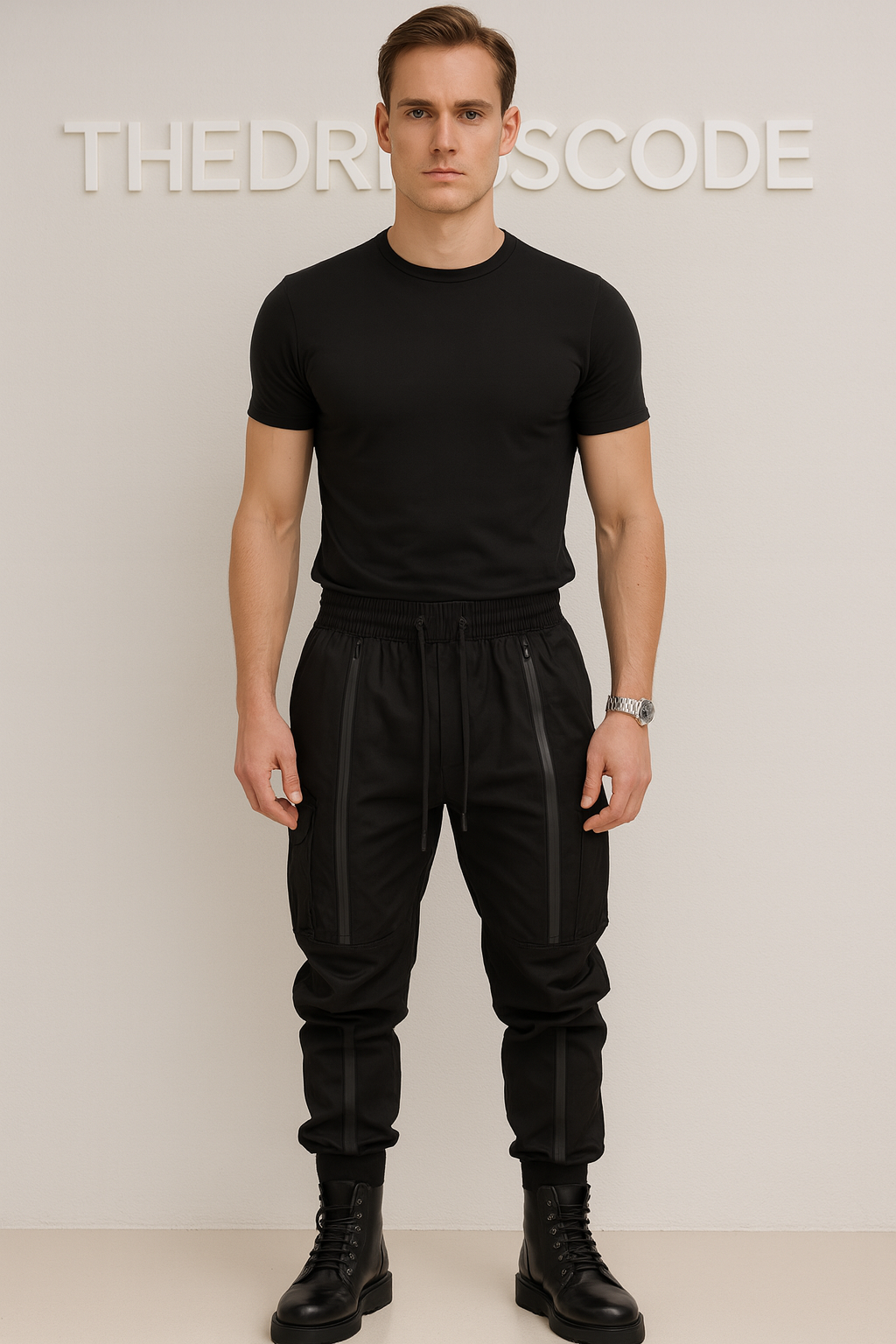 Мъжки спортен панталон Rubberized Zipper SS26-Мъжки спортен панталон Rubberized Zipper 24'-Thedresscode