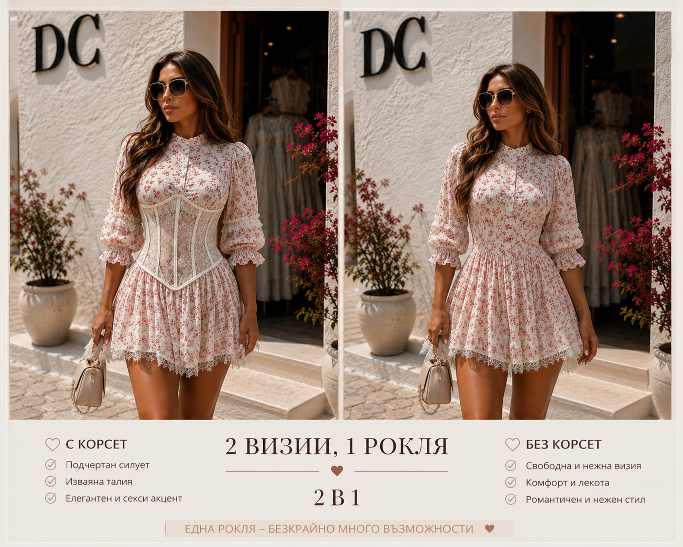 Дамска рокля White Corset SS26