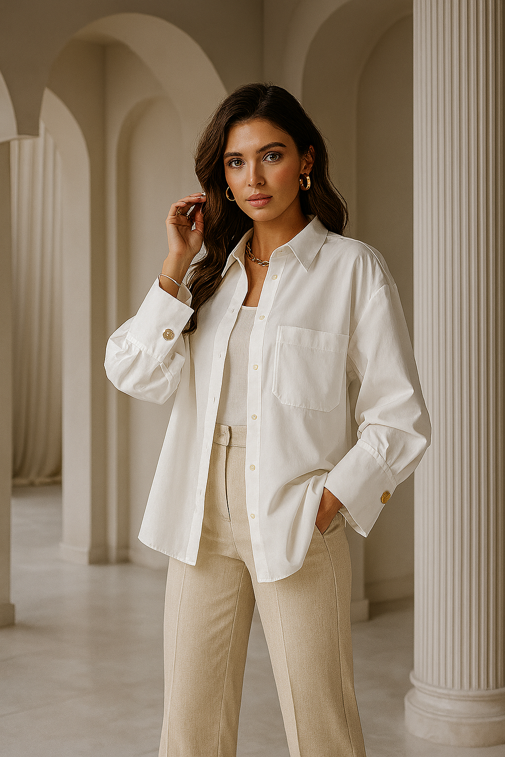 Дамска риза Modern Classic FW 2026-https://detail.1688.com/offer/689647711558.html?_t=1751459510617&spm=a2615.7691456.co_1_0_wangpu_score_0_0_0_0_0_0_0000_0.0-Thedresscode