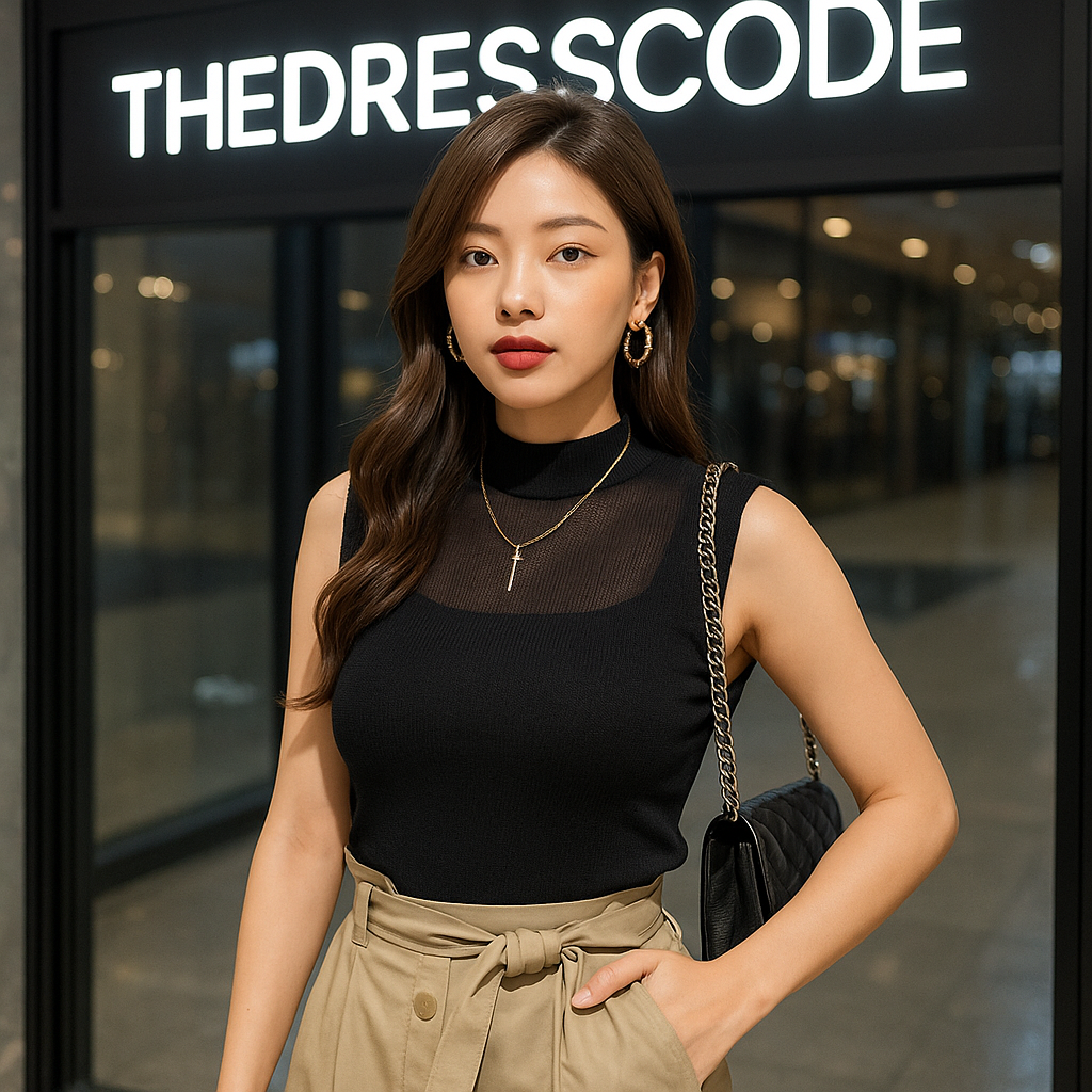 Дамски плетен топ Noir Grace **SALE 25**-Thedresscode