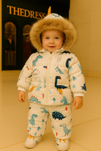 Детски ски комплект White Dino **SALE 25**-Thedresscode