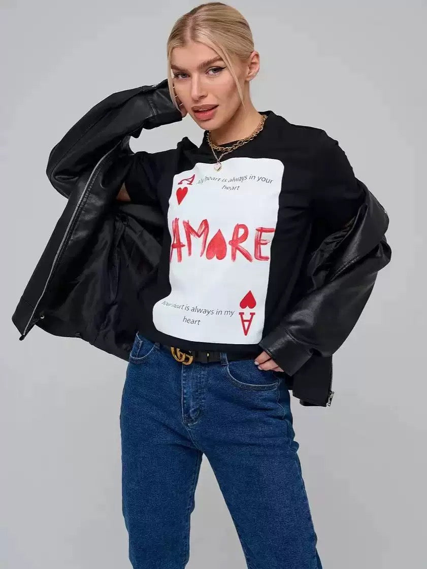 Дамска тениска AMORE SS26-Apparel & Accessories-Thedresscode