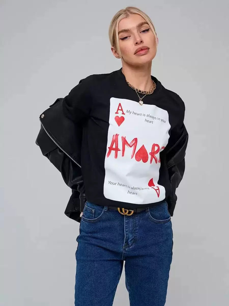 Дамска тениска AMORE SS26-Apparel & Accessories-Thedresscode