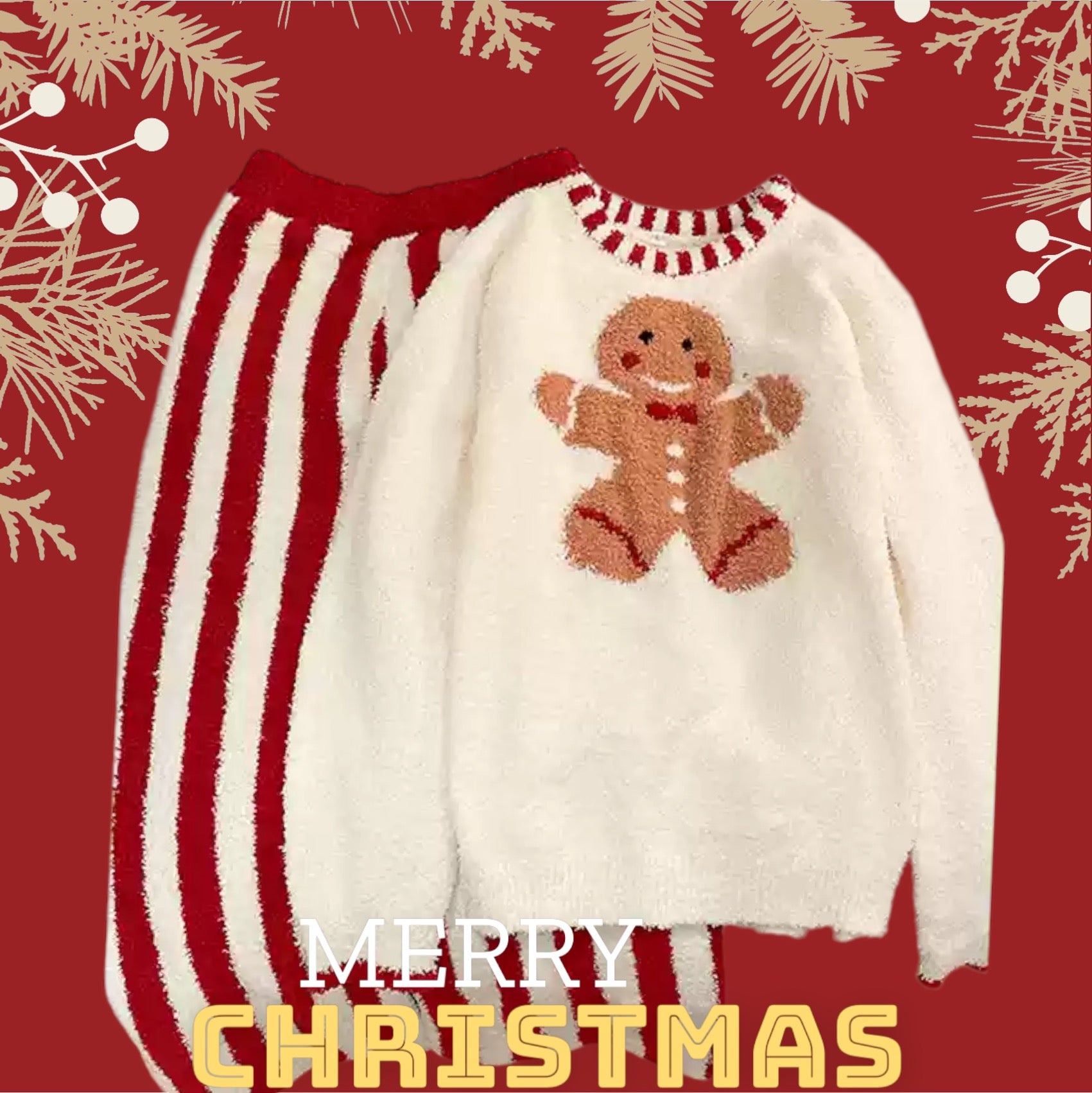 Коледна пижама Merry Christmas 24'-Семейни коледни пижами Merry Christmas HO-HO 24'-Thedresscode