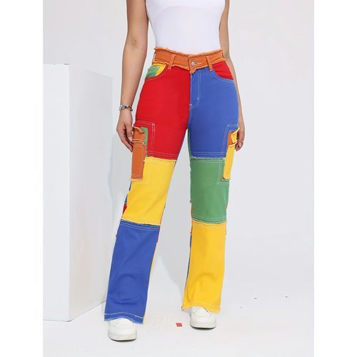 Дамски дънки COLOR BLOCK SS26