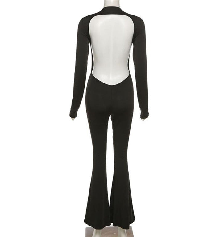 Дамски гащеризон Backless Jumpsuit SS24-Apparel & Accessories-Thedresscode