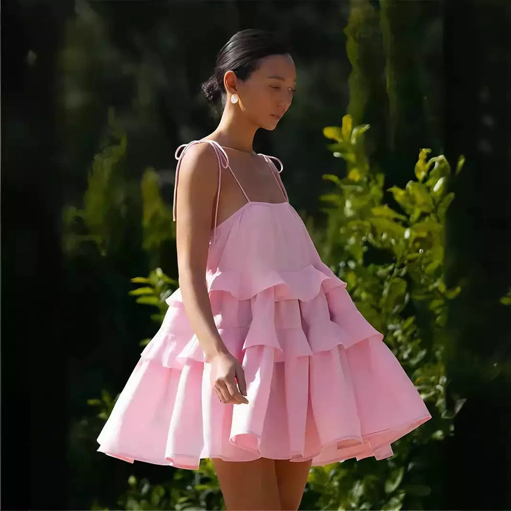 Дамска рокля Pink Cascade SS25-Thedresscode