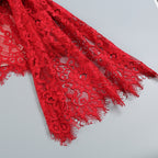 Дамска рокля Red Rosel FW 2026-Асиметрична дантелена мини рокля Red Rosel 24'-Thedresscode