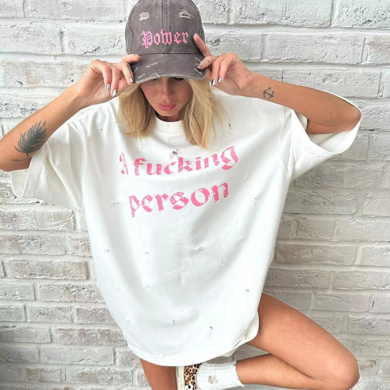 Дамска тениска F*cking Person SS24-Apparel & Accessories-Thedresscode