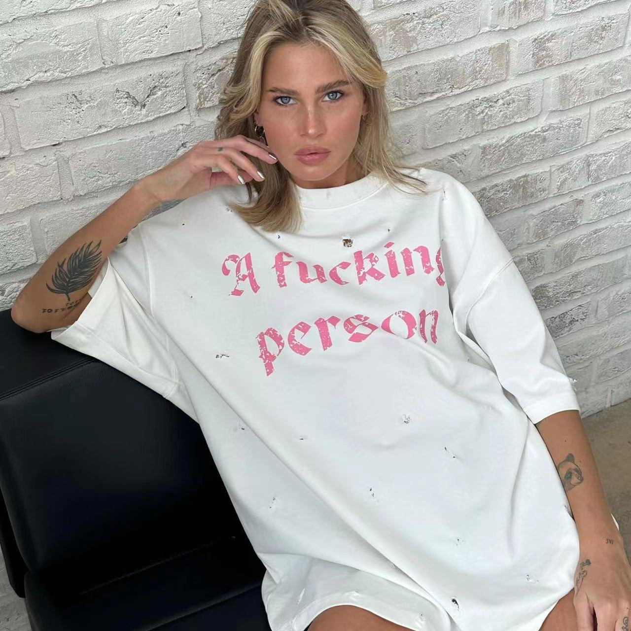 Дамска тениска F*cking Person SS24-Apparel & Accessories-Thedresscode