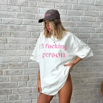 Дамска тениска F*cking Person SS24-Apparel & Accessories-Thedresscode