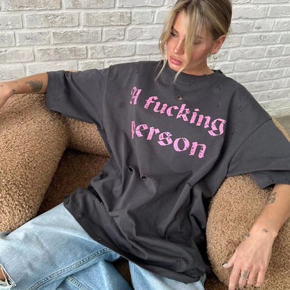 Дамска тениска F*cking Person SS24-Apparel & Accessories-Thedresscode