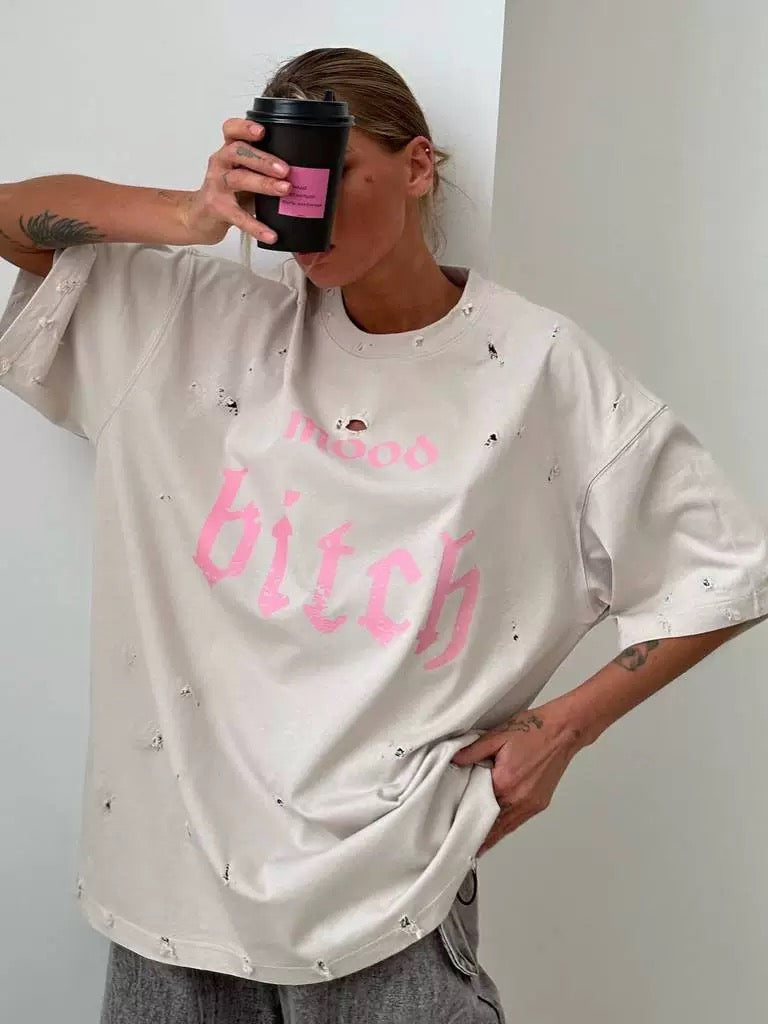 Дамска тениска Mood Bitch FW 2026-Дамска тениска Mood Bitch 24'-Thedresscode
