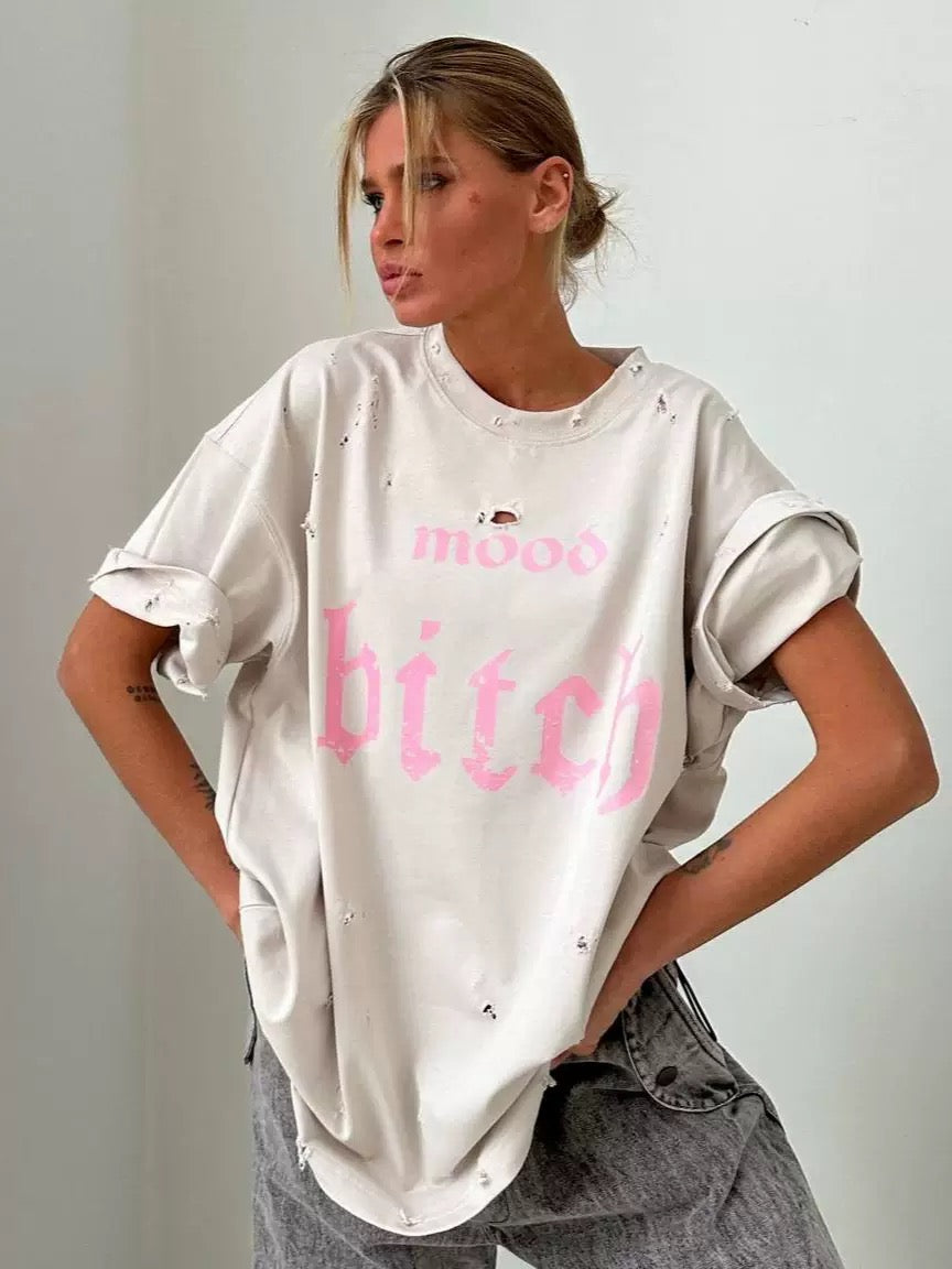 Дамска тениска Mood Bitch FW 2026-Дамска тениска Mood Bitch 24'-Thedresscode