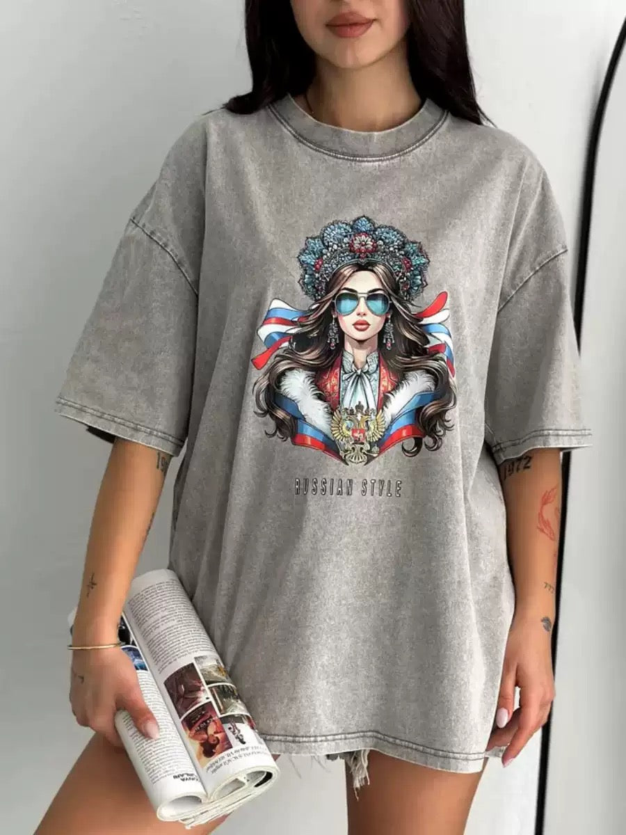 Дамска тениска Russian Style FW 2026-Apparel & Accessories-Thedresscode